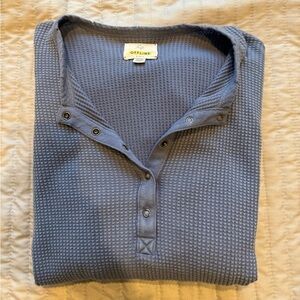 Aerie Blue Waffle Knit Pullover
